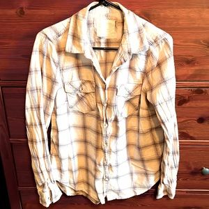 Sonoma Cream/Plum Plaid Button-Down *** MUST GO!! ***